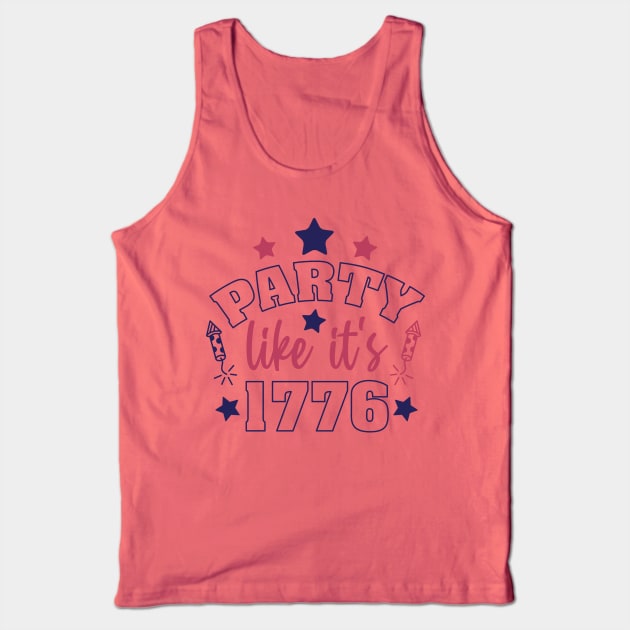 Party like its 1776 Tank Top by Red Bayou